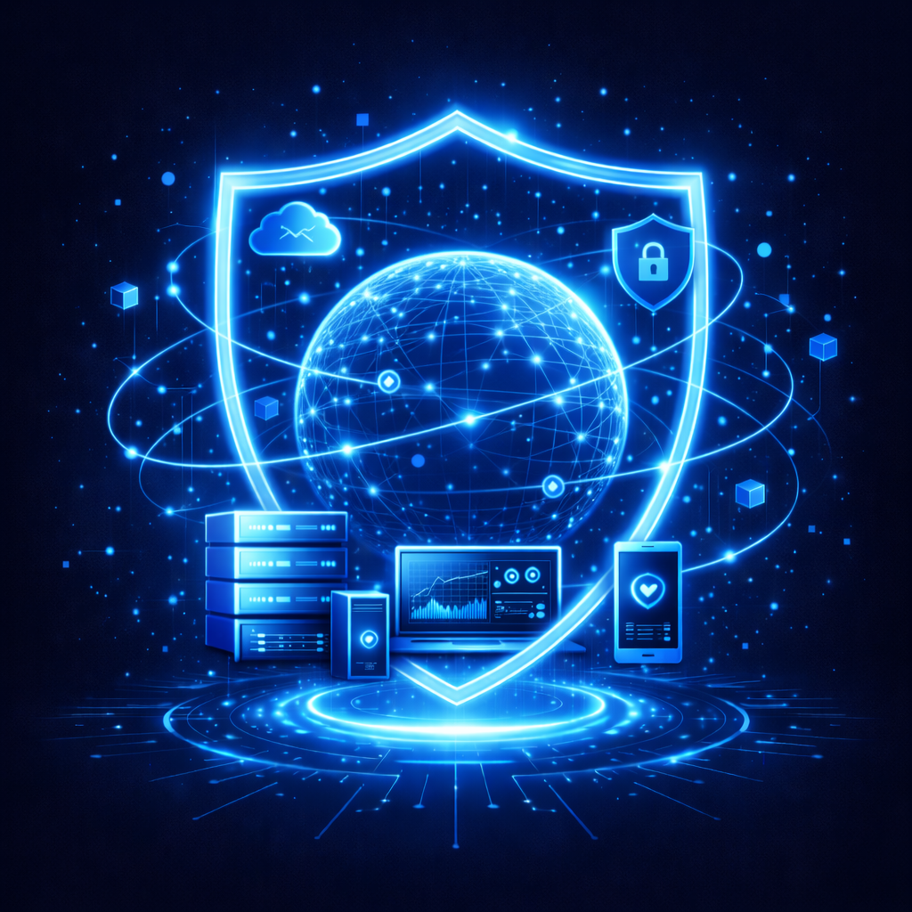 Cloud and security graphic representing LayerZero Complete