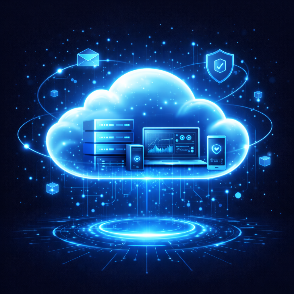 Cloud platform graphic representing LayerZero Core